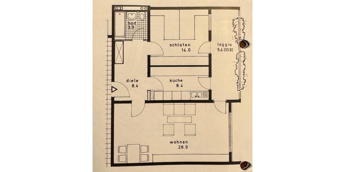 Etagenwohnung Heppenheim (Bergstraße) - 2 Zimmer, 69 m&sup2;, 190.000&euro; | Angebot:25022102