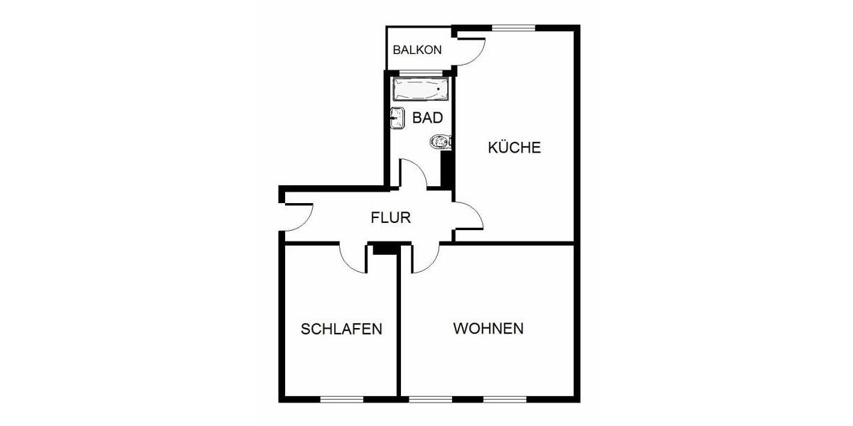 Etagenwohnung Ludwigshafen am Rhein Parkinsel - 2 Zimmer, 66 m&sup2;, 710&euro; | Angebot:26334983