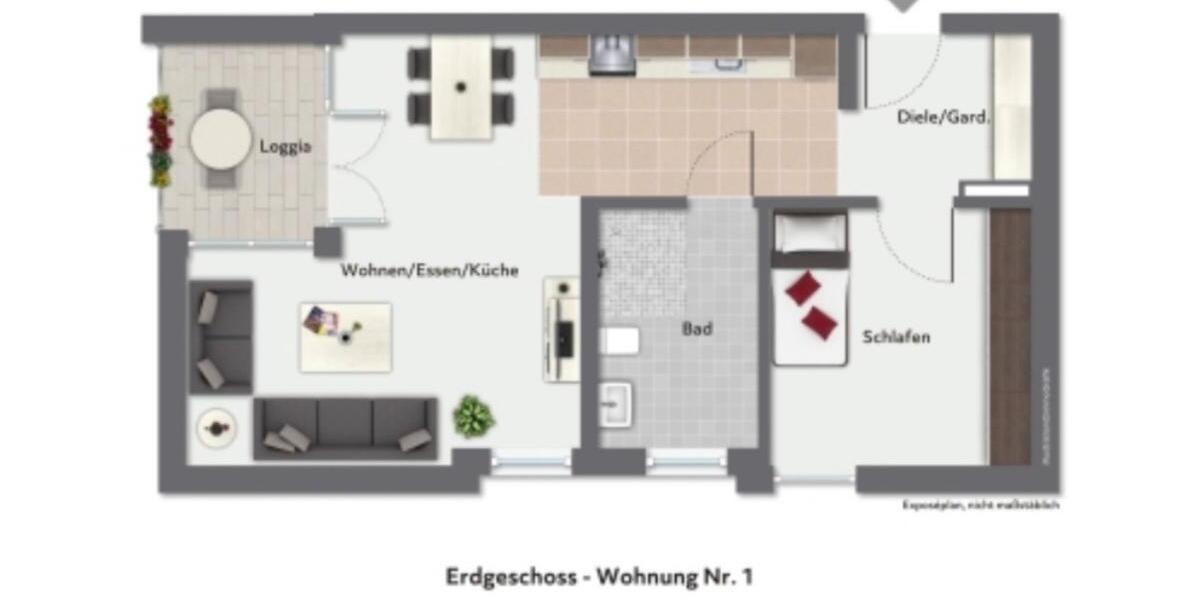Erdgeschoßwohnung Ludwigshafen am Rhein Edigheim - 2 Zimmer, 58 m&sup2;, 325.000&euro; | Angebot:26312832