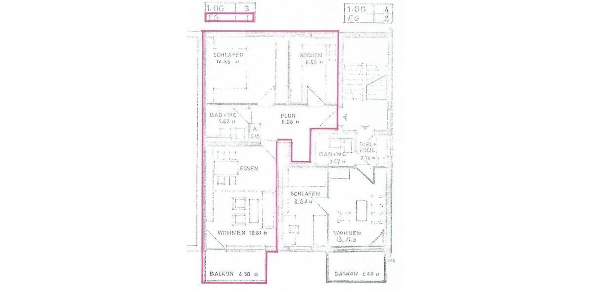 Erdgeschoßwohnung Mannheim Feudenheim - 2 Zimmer, 56 m&sup2;, 230.000&euro; | Angebot:26942469