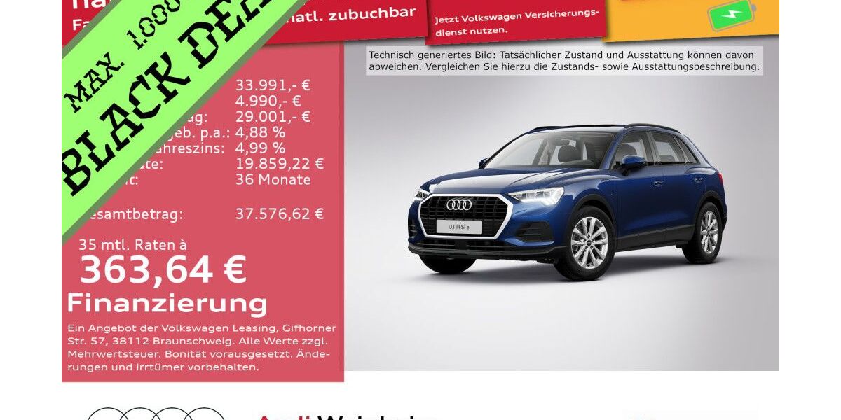 Audi Q3 9.274 km 33.991 &euro; Weinheim 69469