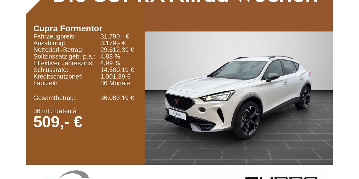 Cupra Formentor 16.129 km 30.990 &euro; Ludwigshafen 67063