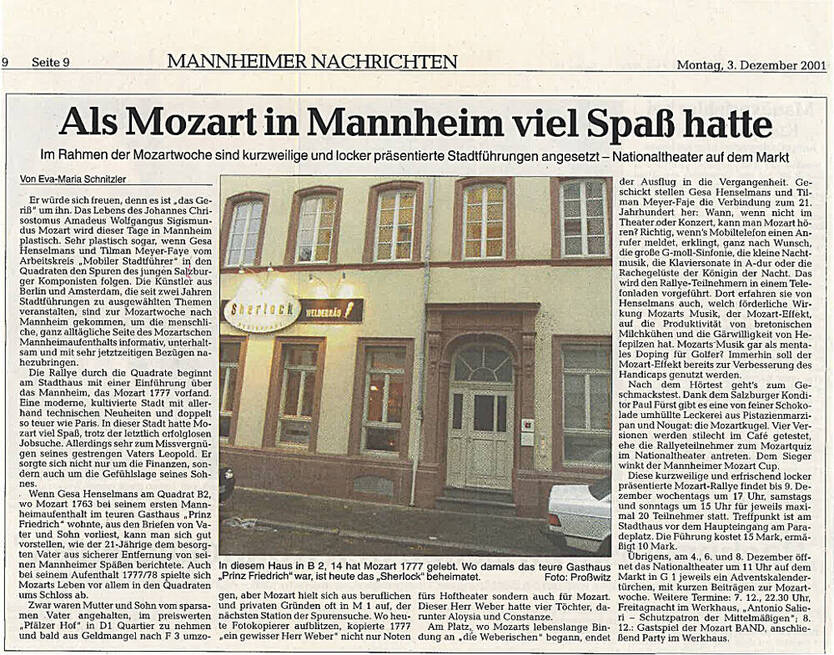GLOBAL INVEST SINSHEIM | Stilvolle 1-Zimmer-Wohnung im Barockhaus am Mannheimer Schillerplatz