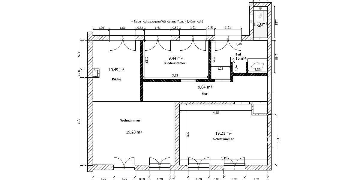 Etagenwohnung Ludwigshafen am Rhein - 3 Zimmer, 80 m&sup2;, 249.000&euro; | Angebot:26227687