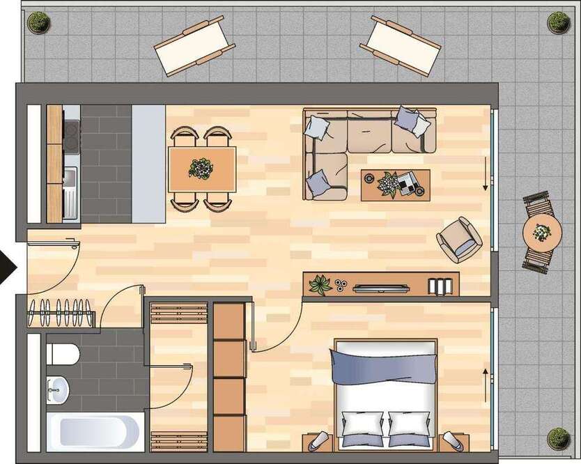 Wohnung zum Mieten in Ludwigshafen am Rhein 526 € 59 m²