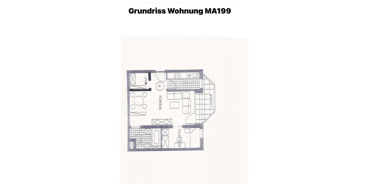 Etagenwohnung Mannheim Niederfeld - 1 Zimmer, 49 m&sup2;, 195.000&euro; | Angebot:27016757