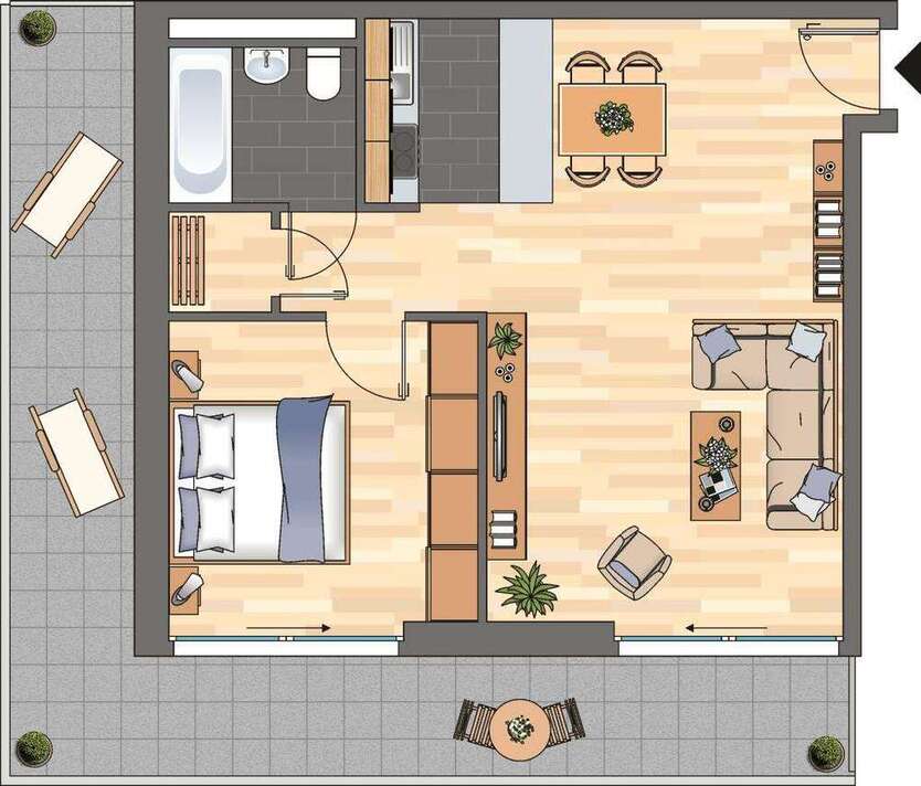Wohnung zum Mieten in Ludwigshafen am Rhein 515 € 63 m²
