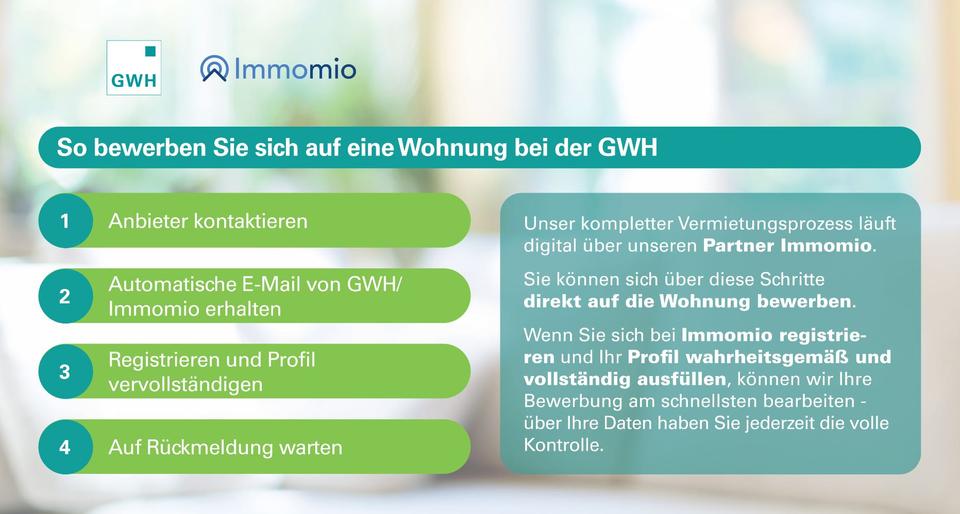 Etagenwohnung Heppenheim (Bergstraße) - 3 Zimmer, 62 m&sup2;, 780&euro; | Angebot:25376525