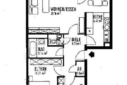 Wohnung Ludwigshafen am Rhein Ludwigshafen-Oggersheim - 3 Zimmer, 80 m&sup2;, 269.000&euro; | Angebot:26136362