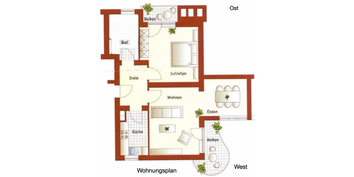 Etagenwohnung Ludwigshafen am Rhein Parkinsel - 2.5 Zimmer, 63 m&sup2;, 199.000&euro; | Angebot:25760749