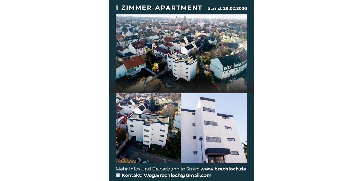 Etagenwohnung Worms - 1 Zimmer, 30 m&sup2;, 400&euro; | Angebot:25291827