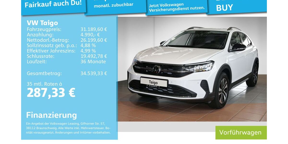 VW Taigo 9.900 km 29.990 &euro; Mannheim 68309