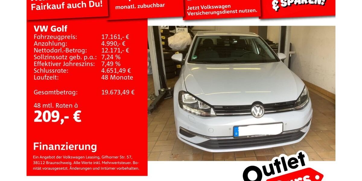 VW Golf 69.638 km 15.892 &euro; Mannheim 68309