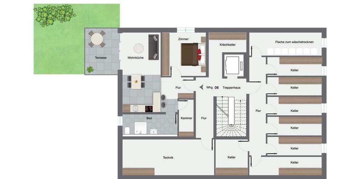 Etagenwohnung Wiesloch Baiertal - 4 Zimmer, 91 m&sup2;, 458.000&euro; | Angebot:25697190