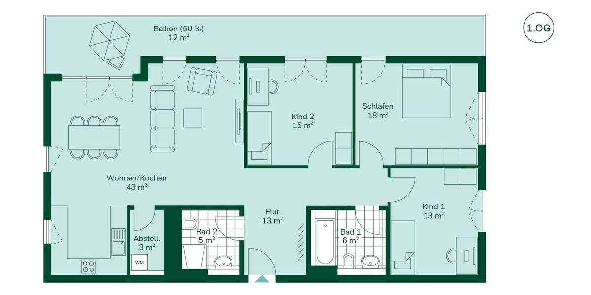 Etagenwohnung Bensheim - 4 Zimmer, 128 m&sup2;, 749.900&euro; | Angebot:25957896