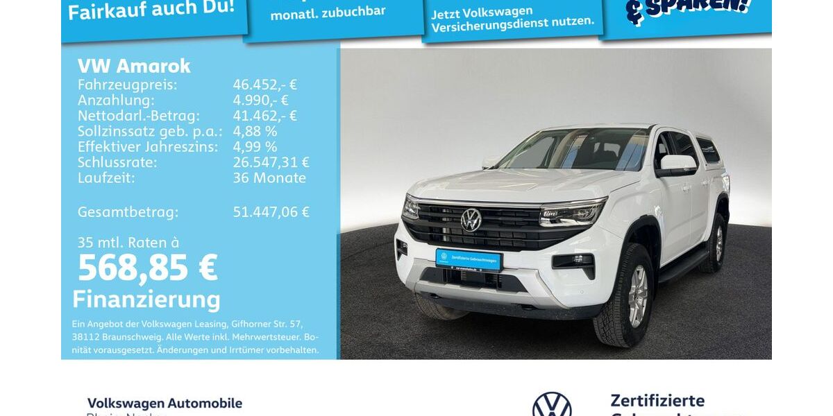 VW Amarok 9.677 km 45.987 &euro; Mannheim 68309