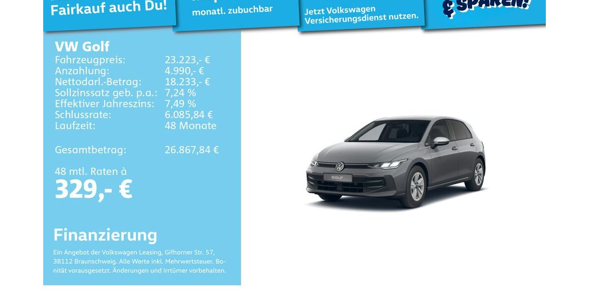 VW Golf 12.635 km 22.991 &euro; Mannheim 68309