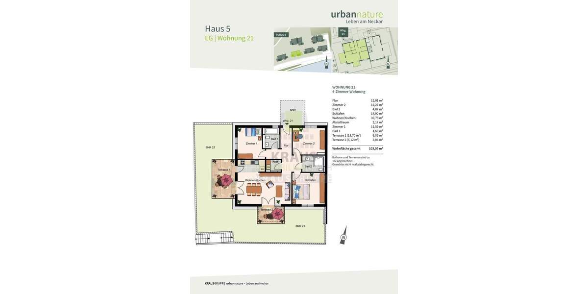 Etagenwohnung Heidelberg Ziegelhausen - 4 Zimmer, 103 m&sup2;, 905.000&euro; | Angebot:25668464