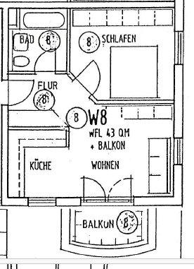 Etagenwohnung Mannheim Hochstätt - 2 Zimmer, 45 m&sup2;, 249.000&euro; | Angebot:27235233