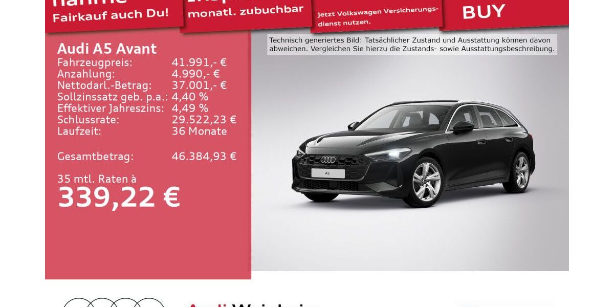Audi A5 20.274 km 41.492 &euro; Weinheim 69469