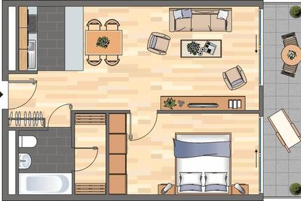 Demnächst frei! 2-Zimmer-Wohnung in Ludwigshafen am Rhein 2 zimmer