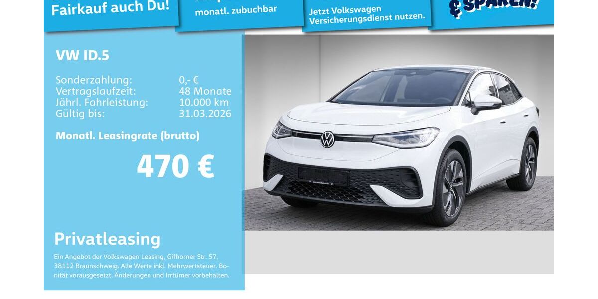 VW ID.5 24.900 km 37.619 &euro; Mannheim 68309