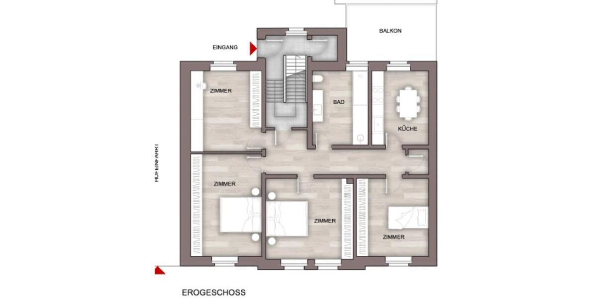 Etagenwohnung Worms - 4 Zimmer, 126 m&sup2;, 1.450&euro; | Angebot:25308536