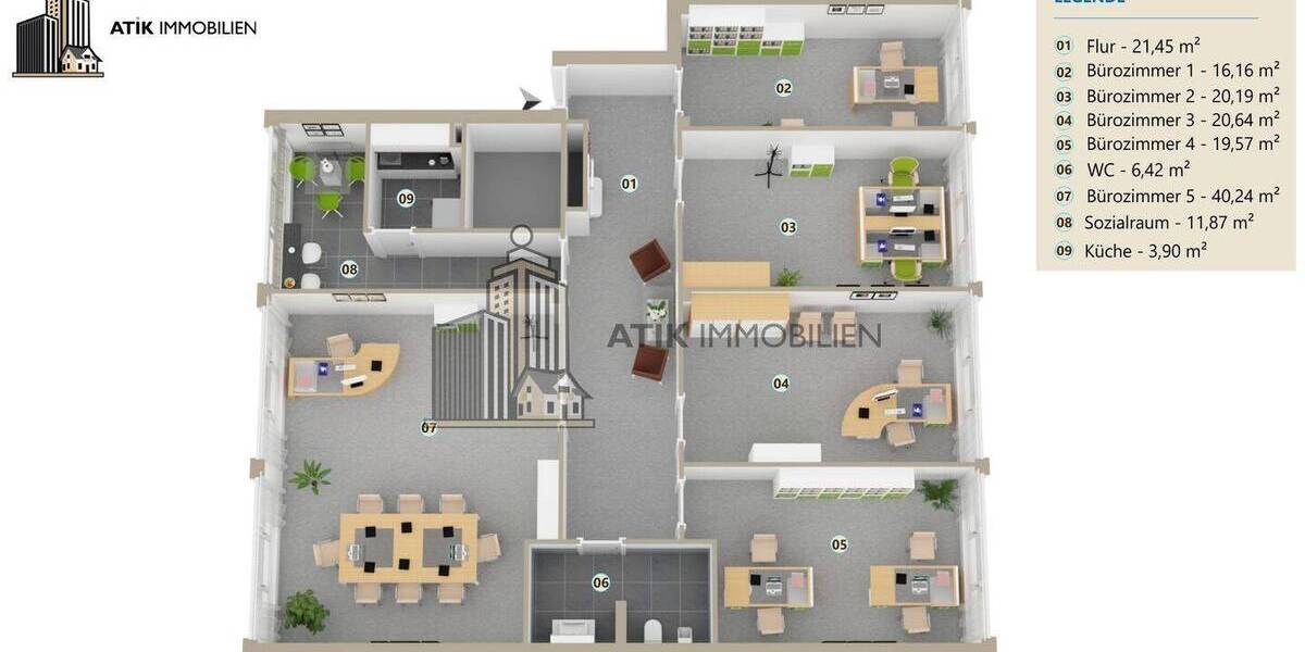 ATIK: Klimatisierte Bürofläche mit Top Preis-Leistungs-Verhältnis - Gewerbeobjekt Mannheim / Rheinau Rheinau | Angebot:26267206