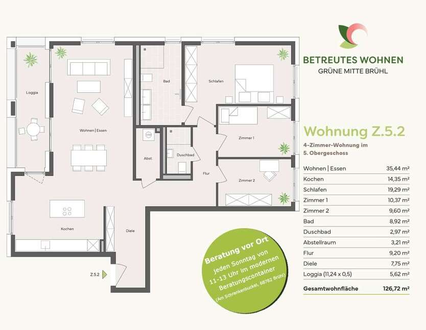 Wohnung zum Kaufen in Brühl 778.900 € 126.72 m²