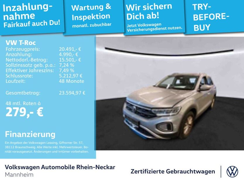 VW T-Roc 90.444 km 19.992 € Mannheim 68309