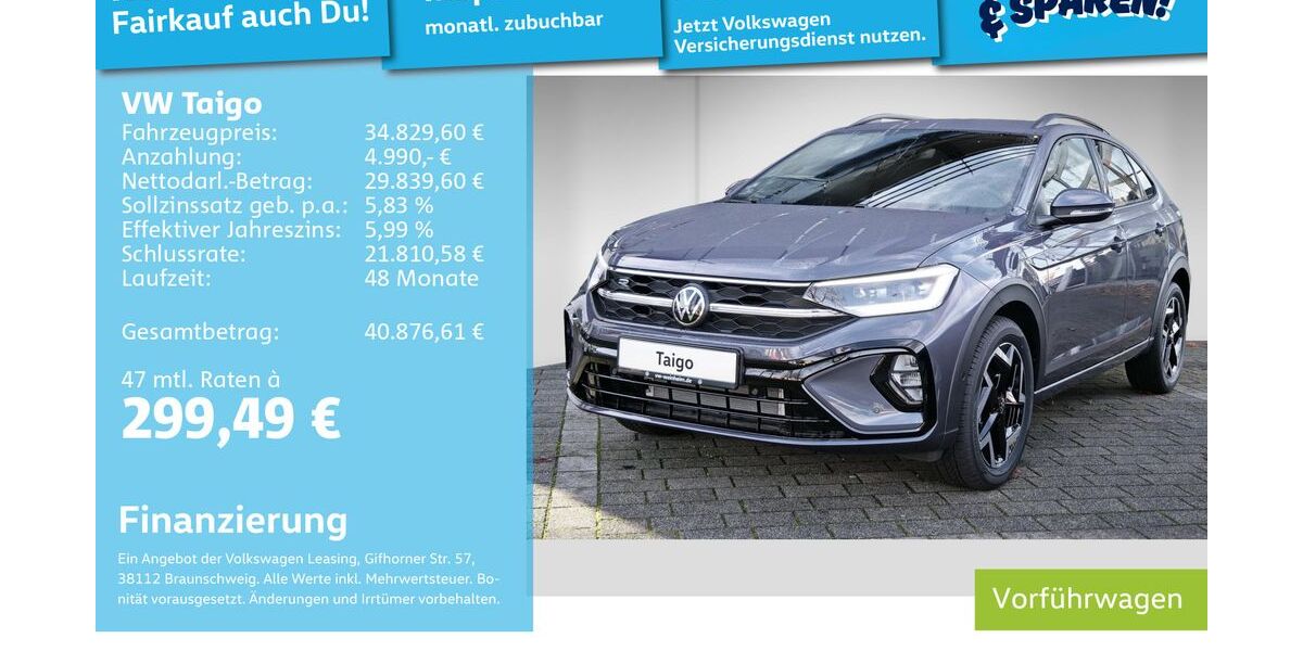 VW Taigo 9.900 km 32.570 &euro; Mannheim 68309
