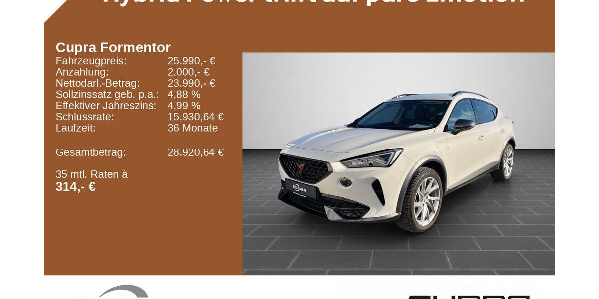 Cupra Formentor 20.751 km 25.990 &euro; Heidelberg 69123