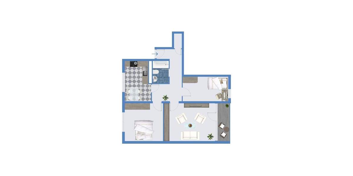 Etagenwohnung Ludwigshafen am Rhein Pfingstweide - 3 Zimmer, 76 m&sup2;, 699&euro; | Angebot:25880762