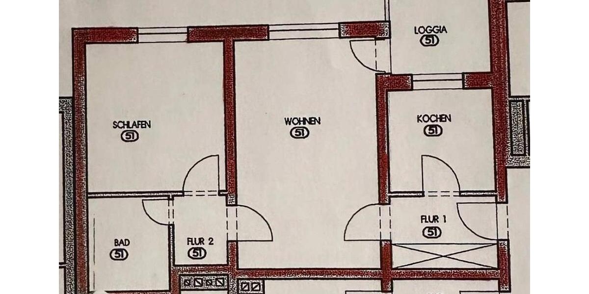 Etagenwohnung Ludwigshafen am Rhein Ludwigshafen-Hemshof - 2 Zimmer, 53 m&sup2;, 119.000&euro; | Angebot:25943224