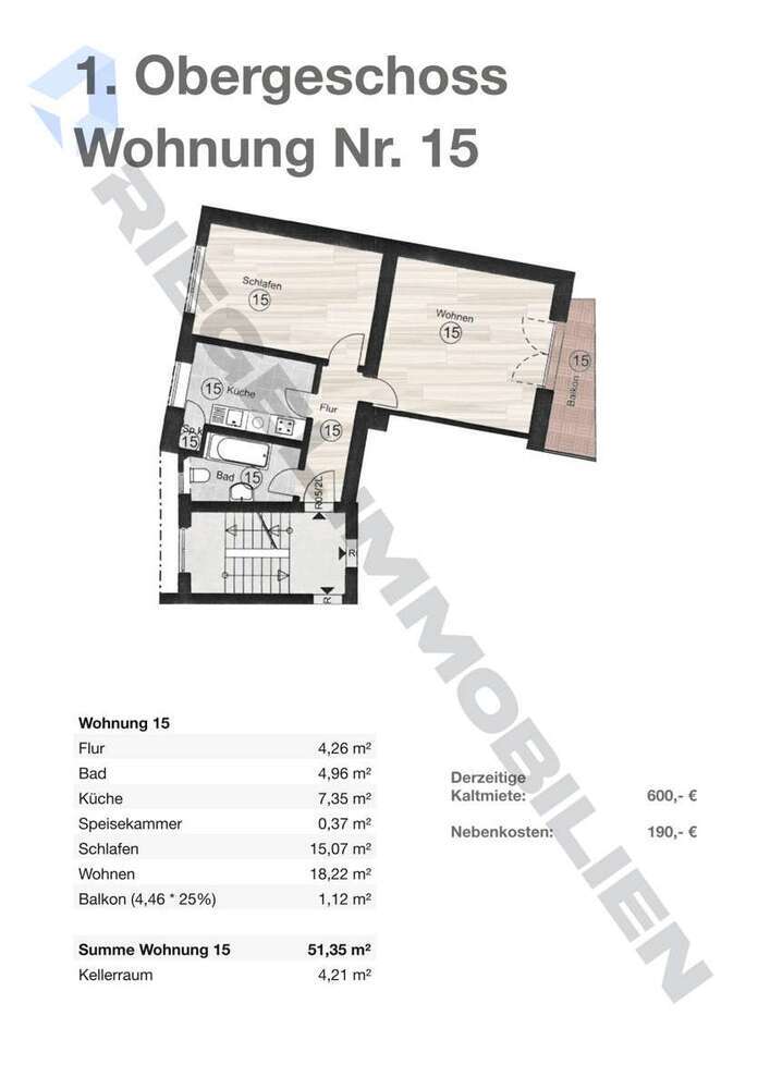 Wohnung zum Kaufen in Mannheim Neckarau 231.000 € 51.35 m²