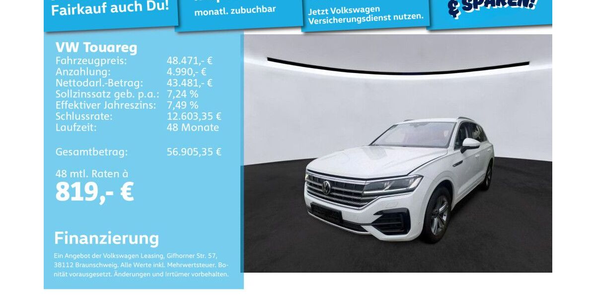 VW Touareg 51.937 km 47.986 &euro; Mannheim 68309