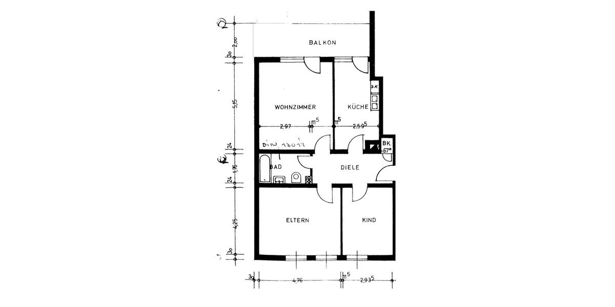 Etagenwohnung Mannheim Innenstadt - 3 Zimmer, 83 m&sup2;, 399.000&euro; | Angebot:27020420