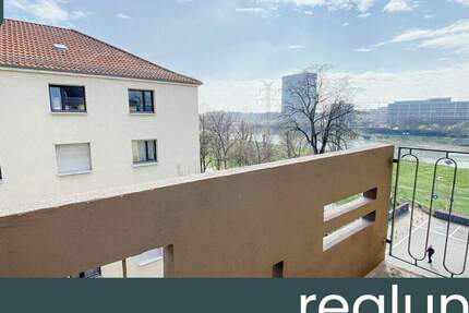 Möbliertes 1-Zimmer-Apartment in direkter Neckarlage - mit 2 Balkonen und Tageslichtbad - realunis 1 zimmer