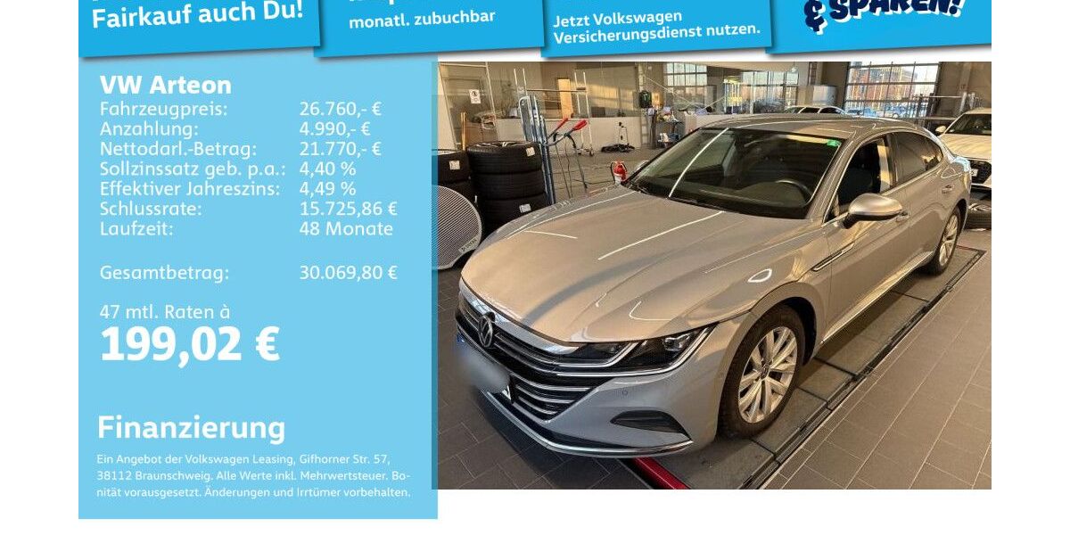 VW Arteon 93.396 km 24.999 &euro; Mannheim 68309