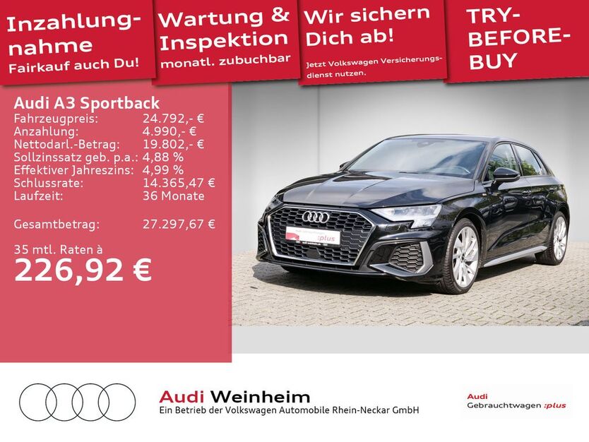Audi A3 56.924 km 23.999 € Weinheim 69469