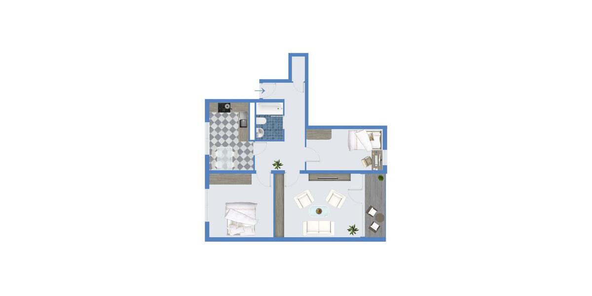 Etagenwohnung Ludwigshafen am Rhein Edigheim - 3 Zimmer, 76 m&sup2;, 699&euro; | Angebot:25852101