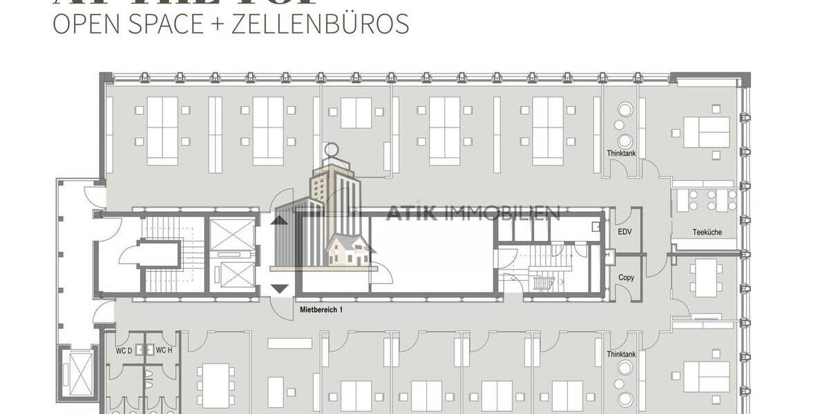 ATIK: High-End-Bürofläche im repräsentativen Erdgeschoss-provisionsfrei - Gewerbeobjekt Mannheim / Schwetzingerstadt Oststadt Oststadt | Angebot:26267356