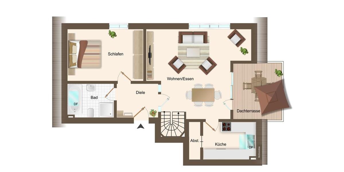 Maisonettenwohnung Haßloch - 3 Zimmer, 109 m&sup2;, 1.305&euro; | Angebot:25331182