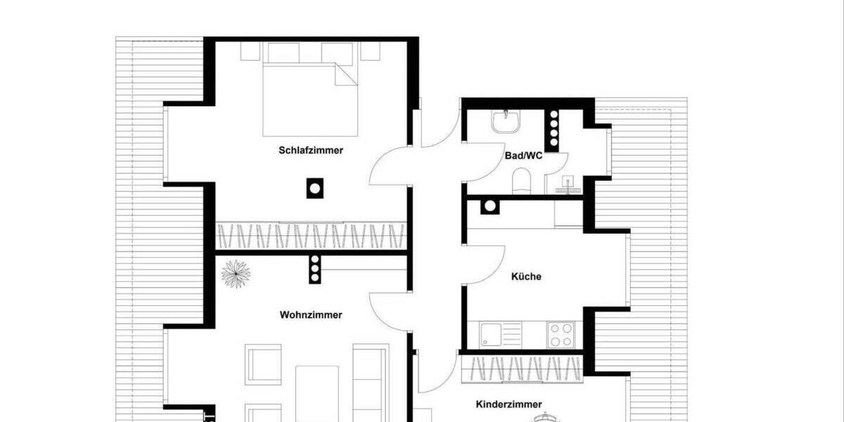 Etagenwohnung Mannheim Rheinau - 3 Zimmer, 73 m&sup2;, 198.000&euro; | Angebot:25738380
