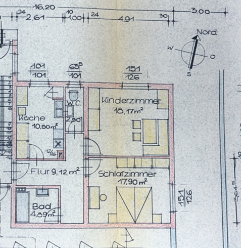 Etagenwohnung Edingen-Neckarhausen Neckarhausen - 2 Zimmer, 61 m&sup2;, 135.000&euro; | Angebot:25166593