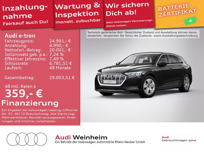Audi e-tron 71.367 km 24.991 € Weinheim 69469