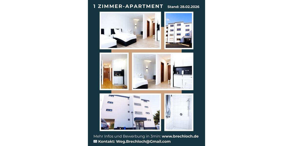 Etagenwohnung Worms - 1 Zimmer, 30 m&sup2;, 400&euro; | Angebot:25291827