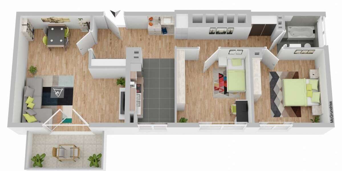 Etagenwohnung Ludwigshafen am Rhein Parkinsel - 3 Zimmer, 86 m&sup2;, 235.000&euro; | Angebot:25126944