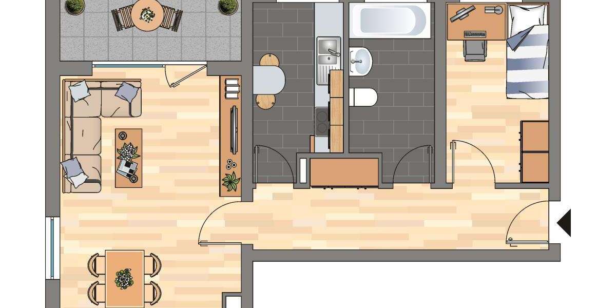 Etagenwohnung Haßloch - 2 Zimmer, 49 m&sup2;, 314&euro; | Angebot:26947524