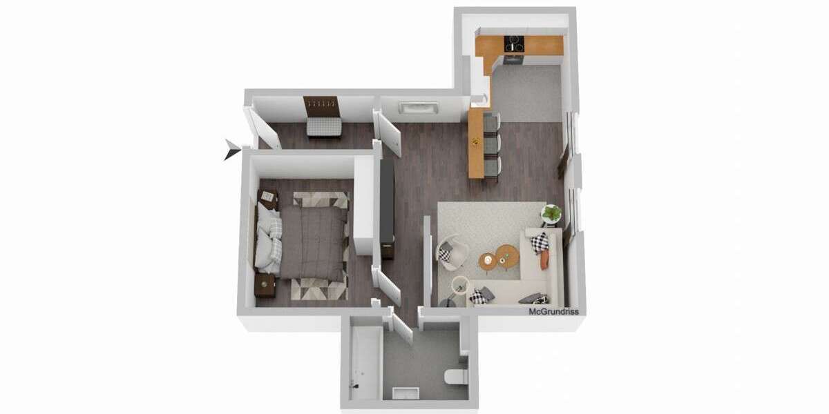 Etagenwohnung Ludwigshafen am Rhein Parkinsel - 2 Zimmer, 58 m&sup2;, 99.900&euro; | Angebot:27116148